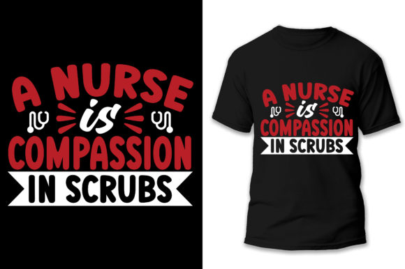 Best Typography Nurse T-shirt Design Graphics & Print Templates