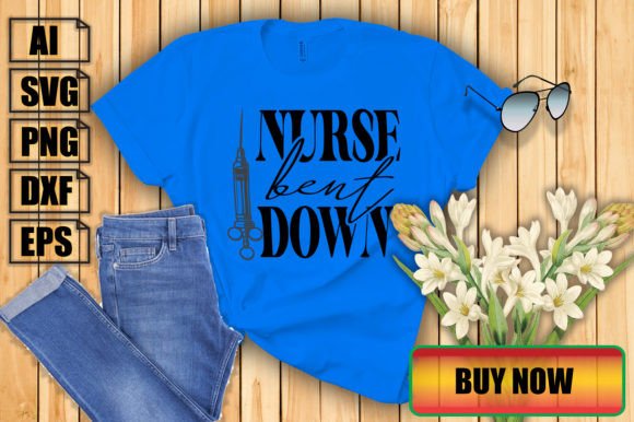 Nurse Bent Down: Graphics for Print Templates