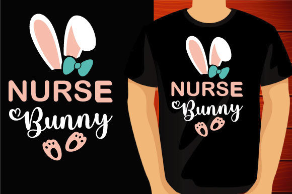 Nurse Easter Bunny Graphics & Templates