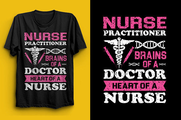 Nurse T-shirt Design 017: Graphics & Print Templates