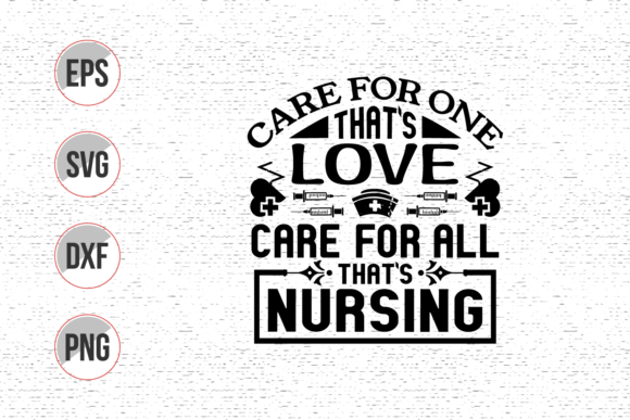 Nurse Typographic Lettering Design: Graphics & Print Templates