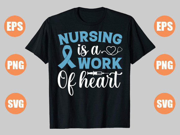Nursing Heart Graphics for T-Shirt Designs