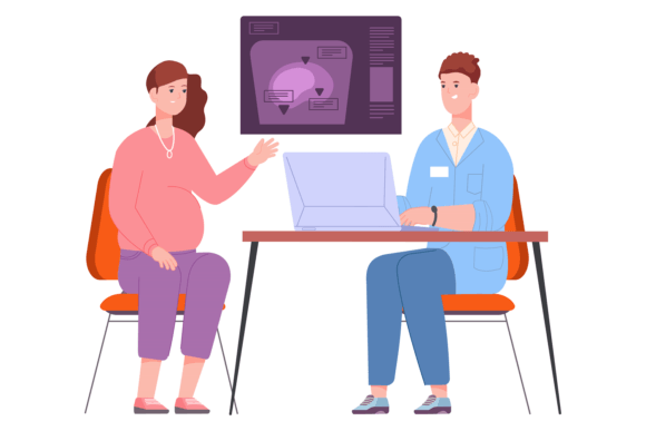 Pregnant Woman Graphics: Branding Illustrations